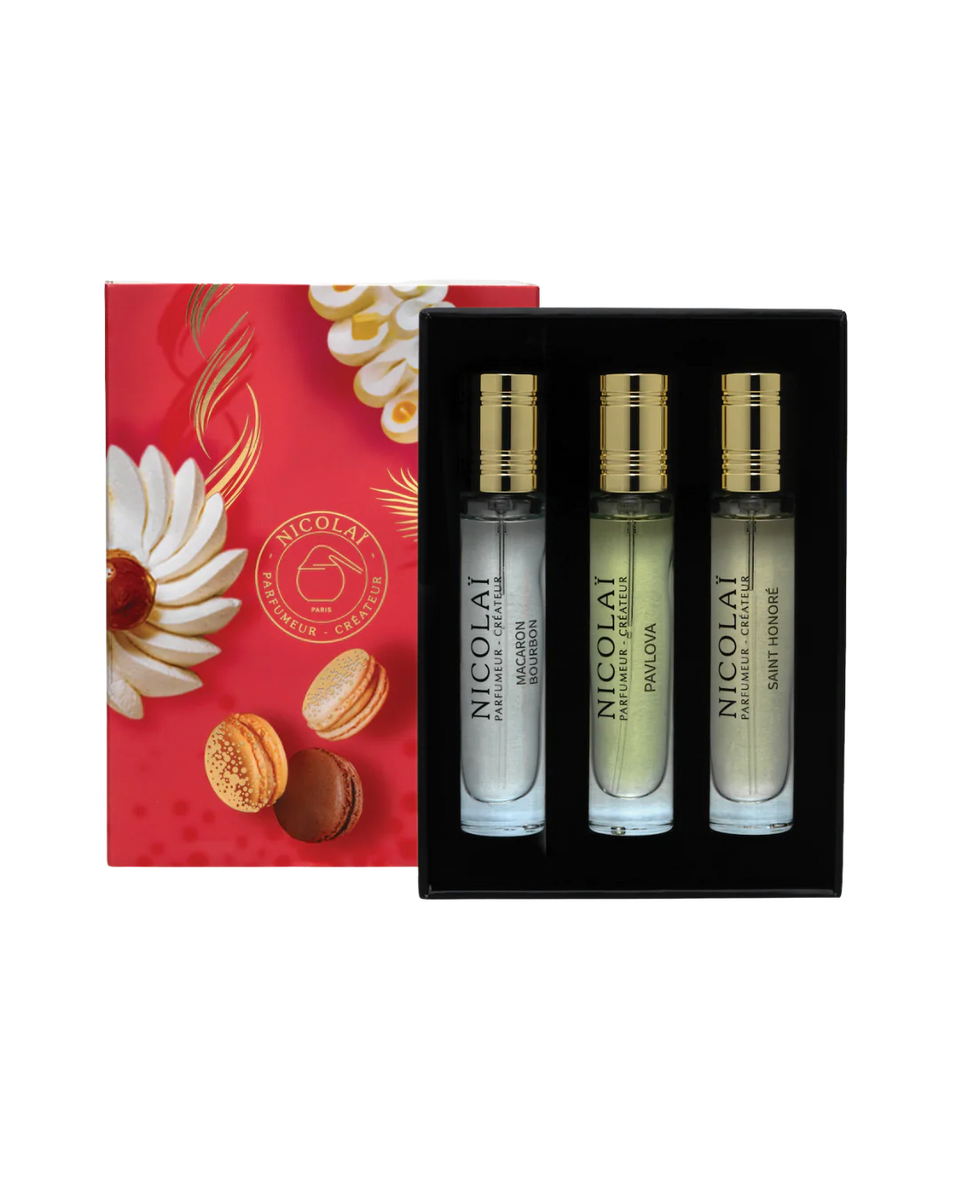 モイストティーヌコフレ 3本セット Gourmand Trio Discovery Set by Nicolai Parfums (3 x 15 ml)